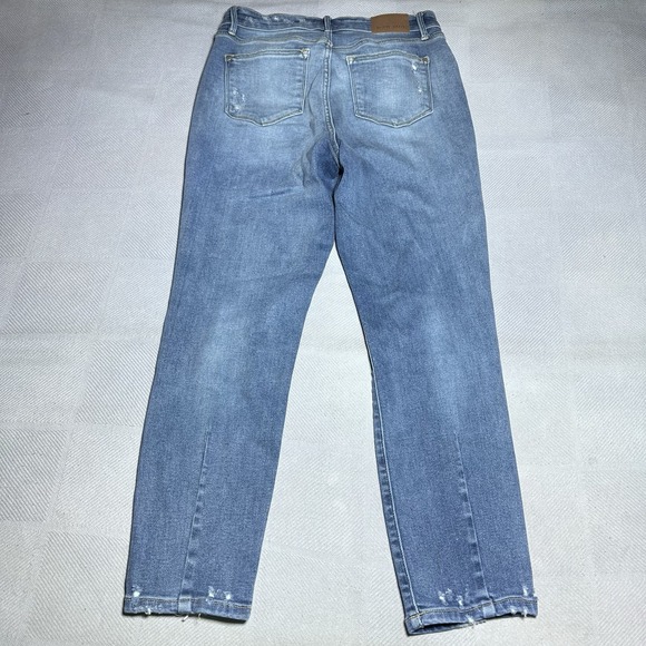 Judy‎ Blue High Rise Slim Fit Jeans 9/29 Distressed Stretch Denim Medium Wash - Picture 7 of 16